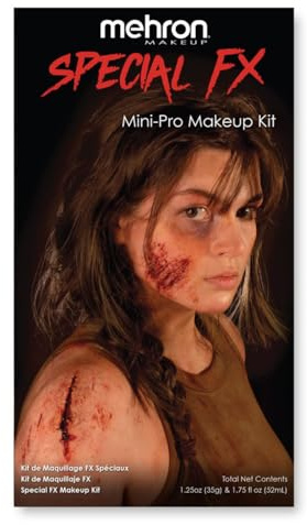 Mehron Special FX Mini-Pro Makeup Kit | Professional SFX Makeup for Halloween, Cosplay, Stage & Film | Made in USA | Complete Kit with Tools & Instructions