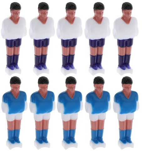 PRETYZOOM 10 Piezas Figuras de Jugadores para Futbolín Mini Set de Accesorios de Repuesto para Mesa de Futbolín Muñecos de Fútbol de Escritorio Kit de Reparación Portátil para Fútbol de