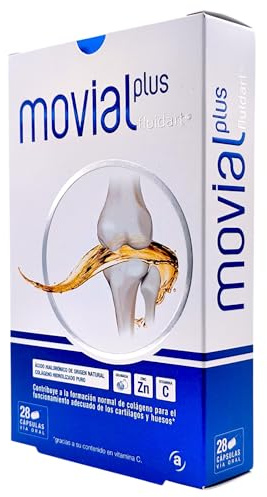 Actafarma Movial Plus Fluidart 28 Cápsulas - Suplemento para Articulaciones con Colágeno Hidrolizado, Ácido Hialurónico, Condroitina, Vitamina C y Zinc - Mejora la Movilidad y Flexibilidad