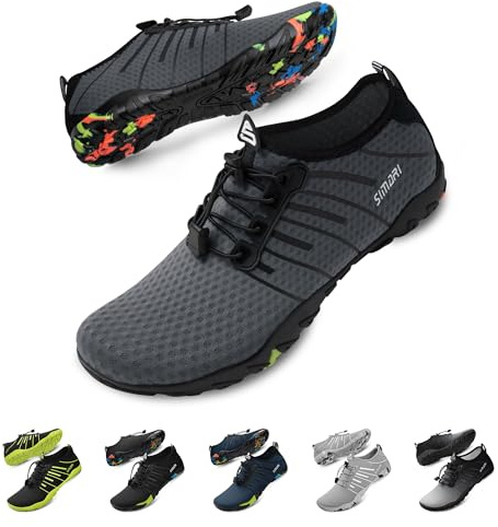 SIMARI Water Shoes for Women Men - Barefoot Quick-Dry Aqua Socks | Lightweight Swim Shoes for Surfing, Swimming, Beach Sports, Kayaking, Diving | Non-Slip Design