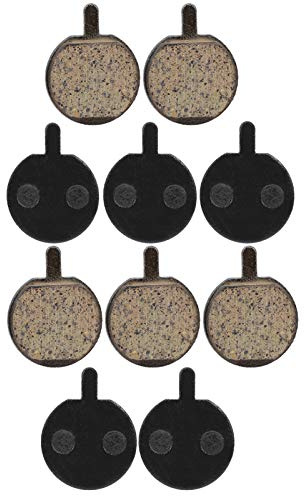 5Pairs Bike Disc Brake Pad Bicycle Replacement Semi‑Metallic Resin Disc Brake Parts for Bicycle Mountain Bike