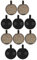 5 Paare Fahrrad Scheibenbremsbelag Fahrrad Bremsbeläge Ersatz Semi-Metallic Resin Disc Brake Parts für Fahrrad Mountainbike