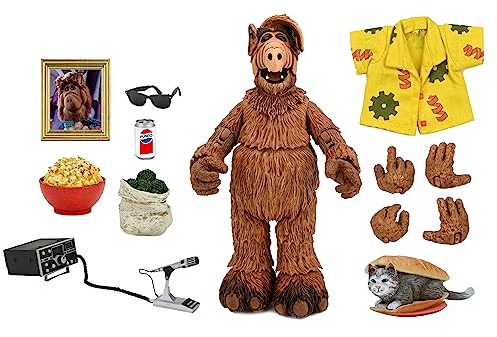 NECA Alf 7 Scale Actionfigur Ultimate Alf aus Kunststoff, Geschenkverpackung.