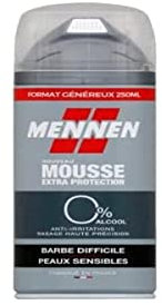 MENNEN Schiuma da barba 0% per Barba Difficile e Pelle Sensibile Uomo