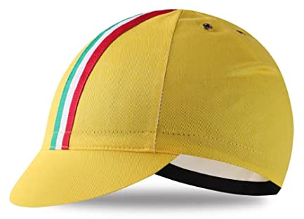 Bikingbros Yellow Cycling Cap - Cotton Cycling Hat-Under Helmet - Cycling Helmet Liner Breathable&Sweat Uptake One Size