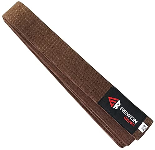 Rewon Gear Karate kampsport och Taekwondo-bälte (brun, 5/300 cm)