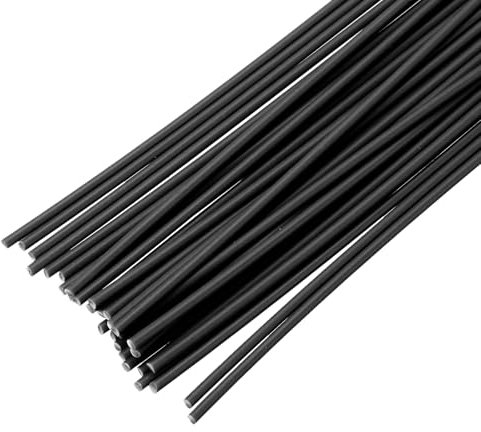 sourcing map 30pcs 8 Inch Plastic Welding Rods PP Welding Strips Welder Rods for Plastic Welder, Car Bumper, Kayak Repair, Daily Plastic Repair, Black