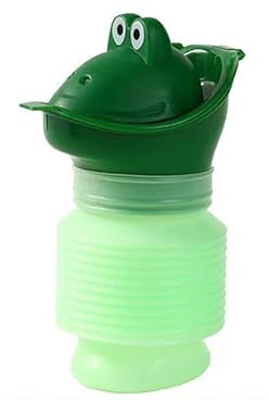 2 Stycken Nödurinal, 420ml Tillbakatagbar Urinal med Läckageskydd | Återanvändbar bärbar potta, infällbar urinal, nödbad för camping, vandring, bil, resor (grön)
