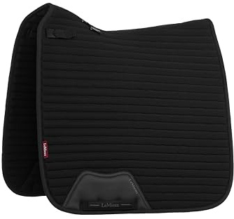 LeMieux Air-Tek Mesh Dressage Square - Equestrian Horse Riding Saddle Pad - Breathable Mesh Upper - Self Cool Lining - Black - Large