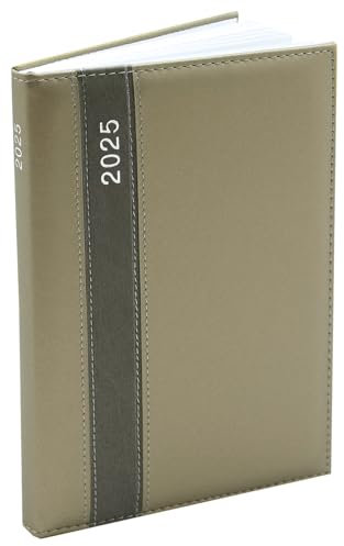 Buchkalender 2026 A5 - Lederoptik Design Chefplaner 2026 A5 Business Planer Terminkalender 2026 mit Jahreskalender Kalenderbuch Terminplaner Kalender 2026 (Oliv)