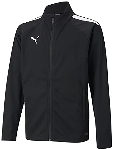 PUMA Unisex Kinder Teamliga Training Jacket Jr Sweater, Puma Black-puma White, 152 EU