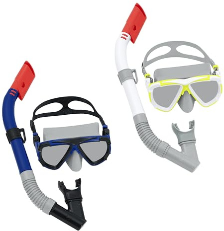Snorkel och cyklop Bestway Vit Mörkblå Vuxen (1 antal)