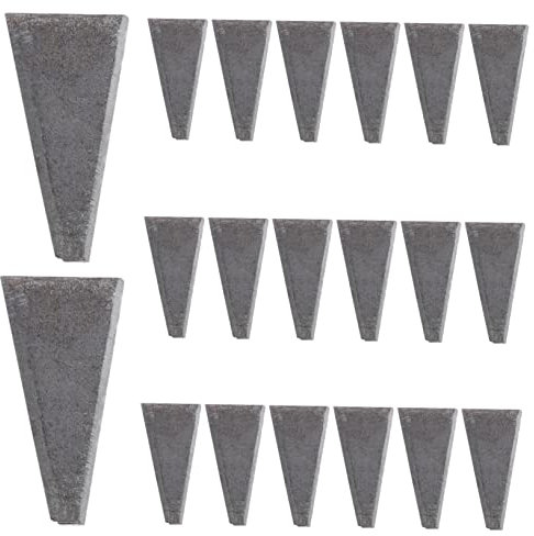 DOITOOL Axe Wedge 20pcs Triangle Steel Handle Wedges Corrugated Steel Wedges High-Carbon Steel Hammer Accessory Ripple Nail Handle Wedges Replacement Hammer Wedge
