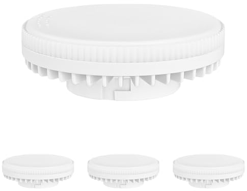 KYOTECH LED GX53 Leuchtmittel Warmweiß 3000K 4er Set 6W 550LM Ersatz 60W GX53 Halogenlampen 120 Grad Abstrahlung GX 53 LED Glühlampe,Einbaustrahler GX53 für Schrankleuchten