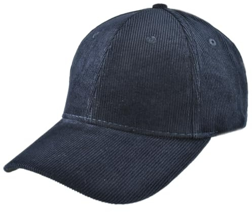Melegari Berretto Baseball di Velluto a Costa fine, Peter | Puro Cotone | Taglia Unica Regolabile | Autunno Inverno | Uomo/Donna (IT, Numero, 55, 60, Blu)