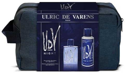 ULRIC DE VARENS - Trousse UDV Night - Eau de Toilette Homme 60 ml + Déodorant 200 ml - Fougère Fruitée Orientale - Made in France