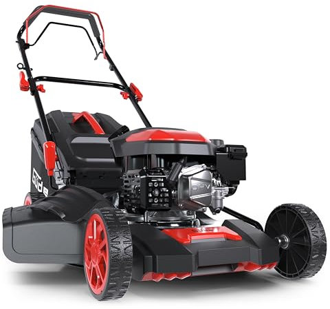 Güde Rasenmäher ECO Wheeler 462.5 R (4-Takt Power-Engine Motor 2,05/3,4 (kW/PS), Radantrieb, Schnittbreite 460 mm, Schnitthöhe 25-75 mm, Fangeinrichtung 60 l, Mähen, Mulchen, Sammeln, Auswerfen)