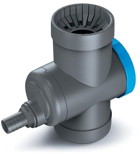 YourCasa Collecteur de pluie [Downpipe70] 68-110 mm – Arrêt de trop-plein, robinet d'arrêt et filtre en métal – Pour connecter le tuyau de descente et la citerne de pluie, collecteur d'eau de pluie