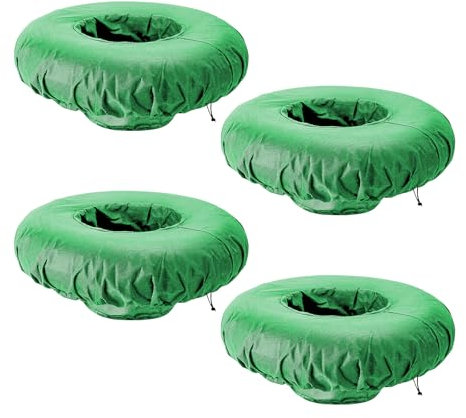 SWTHM Floating Planters for Ponds, 4PCS Round Floating Plant Island 210D Oxford Aquatic Plant Fish Barrier Floating Island with Pump for Garden Water Features and Aquascape Decoration