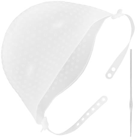 OSALADI Cappellino per Mèches in Silicone Gancio Riutilizzabile e Foro Perforato, Strumenti di Colorazione per Uso Domestico e Professionale