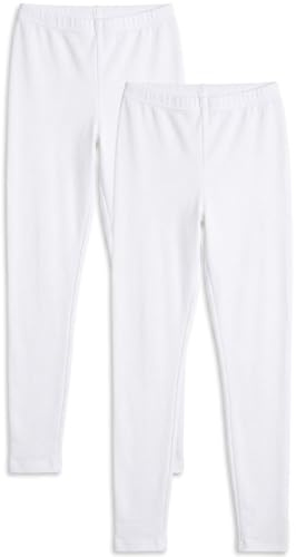 ZRWASKA® 2 Pack Ladies Leggings for Women UK Multipack, Non See Through Plain Stretchy Soft Ankle Length Leggings with Elasticated Waist Gym or Casual Wear Trousers, Pants Size S-3XL (8-20)