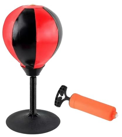 perfeclan Speedball de Boxeo Infantil Set Pelota Golpeo Bolsa Velocidad Sacador Estrés con y Bomba para Inflado Fácil Apto para Oficina Estudio Entrenamiento Juego de Mesa Interior, Sin Guantes
