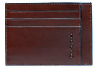 PIQUADRO - Portacarte Blue Square RFID in Pelle - Uomo - Mogano