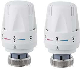 Qiumi Valvola termostatica del radiatore,Termostato Testa Radiatore Testa termostato M30 x 1,5 Sostituzione della valvola del radiatore Valvola del radiatore della testa per ufficio domestico