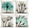 Homefeelzydys Kissenbezüge, Moderne Geometrie dekorative Baumwoll-Leinen-Kissenbezüge mit unsichtbarem Reißverschluss 40 x 40 cm Kissenbezug, 4er-Set für Wohnzimmerstuhl Sofa