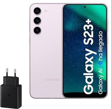 Samsung Galaxy S23+, 256GB + Cargador de 45W - Smartphone Android con IA, Teléfono Móvil Desbloqueado, Color Rosa (Versión Española)