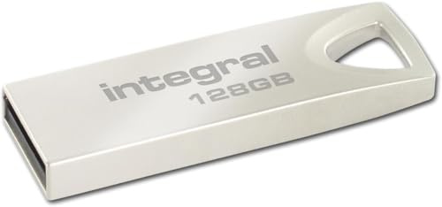 Integral 128GB USB Memoria 2.0 Pendrive ARC con Carcasa de Metal para Llavero, una solución Elegante y estilosa para transferir y respaldar Tus Archivos