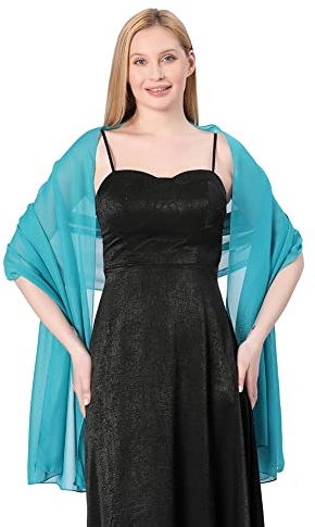 Proumhang Kvinnor Mjuka Chiffonsjalar Scarves Wraps för Brud brudtärna bröllop fest kväll Klänning och speciella tillfällen Klänningar 70cm x 200cm Ljusgrön