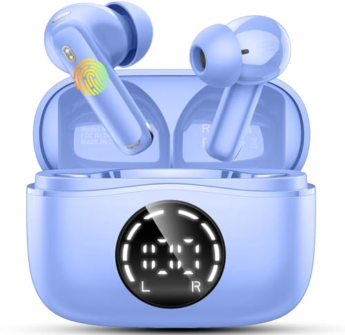 Cuffie Bluetooth, Auricolari Bluetooth 5.4 Cuffie Wireless in Ear ENC Cancellazione Rumore con 4 microfono, Cuffiette Bluetooth 48 Ore di Riproduzione, Cuffie Senza Filo Impermeabile per Android/iOS