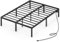 Rolanstar Bettgestell 160x200 cm, Doppelbett mit Ladefunktion & robusten Stahllatten, Leichte Montage, 31 cm Stauraum unter dem Bett, Metallbett für Schlafzimmer Gästezimmer