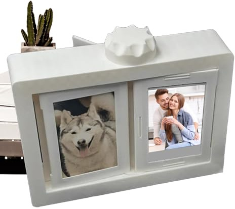 Display fotografico rotante – Cornice per ragni con manovella a 360 gradi, 12 slot per schede | Supporto per memoria desktop per casa, soggiorno, papà, giorno, amici, famiglie, camera da letto, tavolo