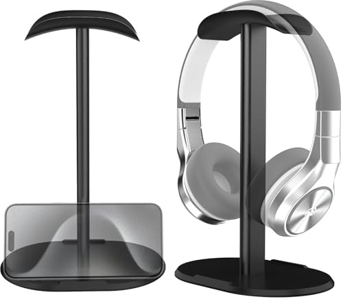 Joogee Soporte para Auriculares, Soporte Cascos Barra Flexible de Aluminio, Gaming Extraíble Headphone Stand para Todos Los Tamaños de Auriculares