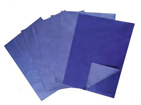 50 hojas de papel de copia, papel de transferencia, papel de calco azul, papel de calcar para madera, papel carbón para trazar, papel de grafito, papel de copia, papel A4 para papel, madera, lino, 21