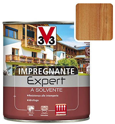 V33 Impregnante a Solvente Linea Expert Colore Noce scuro 750 ML