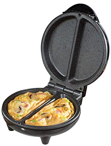 Daewoo Deep Fill Omelette Maker, Dual Non-Stick Plates, Electric 750W Omelette Cooker, Fast, Fluffy Homemade Omelettes – Compact & Easy Clean Breakfast Appliance