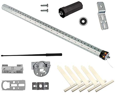 jarolift Wellenset SW60 Universal-Motor für alle Rollladenkästen bis 120 cm, Komplettset Rollladen-Welle Achtkant