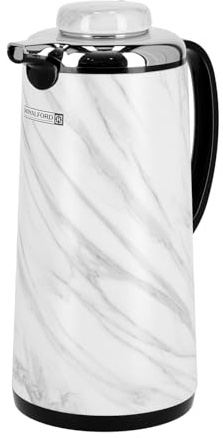 Royalford Marble Finish Vacuum Flask 1600ml | Double Wall Insulated Coffee Carafe | Thermal Jug for Hot & Cold Drinks | Leak-Proof Lightweight Easy Clean Durable & Stylish Portable Flask for Daily Use