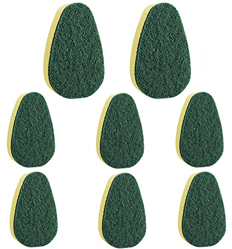 Lot de 8 recharges pour Baguette à Vaisselle, têtes de Rechange pour Nettoyage de Cuisine