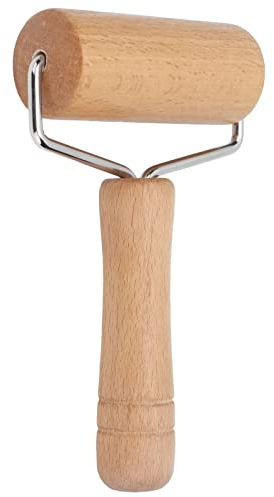 Rullo per Pizza in Legno,Mattarello in Legno Rullo per pizza Mattarello in Legno con Manico Rulli per Pizza Antiaderente Rullo Panettiere Pasta Mattarello Piccolo Rullo Mattarello piccolo per impasto