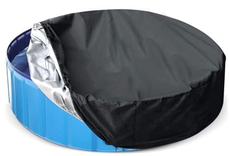LNGJIN Bache Piscine pour bassin,210D Ø 120 cm Couvertures De Piscine Rondes,Bâche Protection Pour Piscine Ronde,Bache A Bulle Piscine,Bache De Protection RéSistantes à La PoussièRe