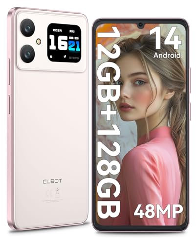 CUBOT A20 - Telefonos Moviles Libres 12GB+128GB/1TB, Android 14 Movil, Pantalla HD+ 6.75 (90Hz) con Mini Pantalla de 1.83, Cámara 48MP+16MP, Batería 5100mAh, Smartphone 4G Dual SIM, Face ID, GPS