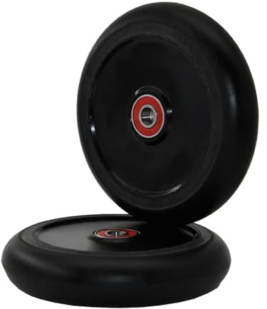 Ruedas de Scooter Ruedas For Patinete Acrobático - 2 Piezas De Repuesto 110 Mm Con Rodamientos ABEC-9(Black 120MM)