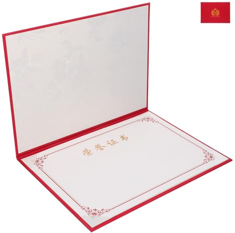PRETYZOOM Carpeta para Certificados de Premio Roja 6K Funda Protectora para Diplomas Académicos y Empresariales Portadocumentos Resistente para Premios Concursos y Graduaciones