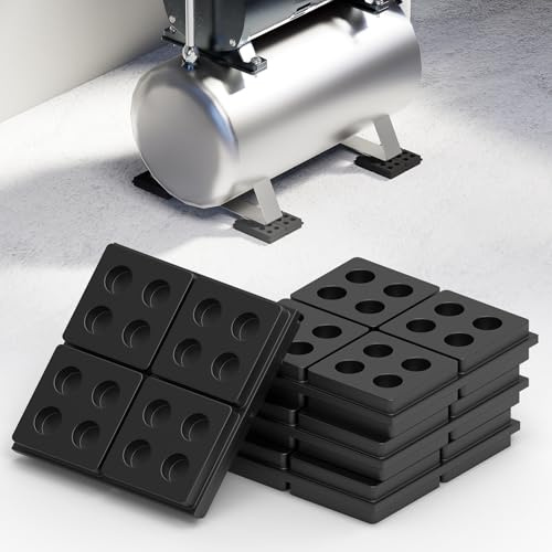 LBG Products Anti Vibration Pads,4X 4X 3/4 Heavy Duty All Rubber Waffle Vibration Isolation Pads for Air Conditioner,Air Compressors,HVAC,Washer etc.