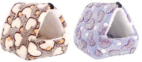 DBAILY Guinea Pig Bed, 2 Pcs Washable Mini Animal House Cage Accessories, for Mini Rabbits, Hamsters, Budgerigar, Peony Parrot or ther Mini Pets
