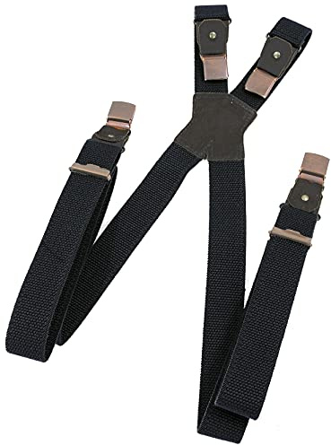 Luise Steiner La Chasse Hosenträger mit extra starken Clips & Gummi Spezialhosenträger für Herren Trachtenaccessoires Trachtenhosenträger für Lederhosen (Schwarz)